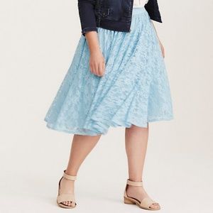 Blue lace skirt Torrid